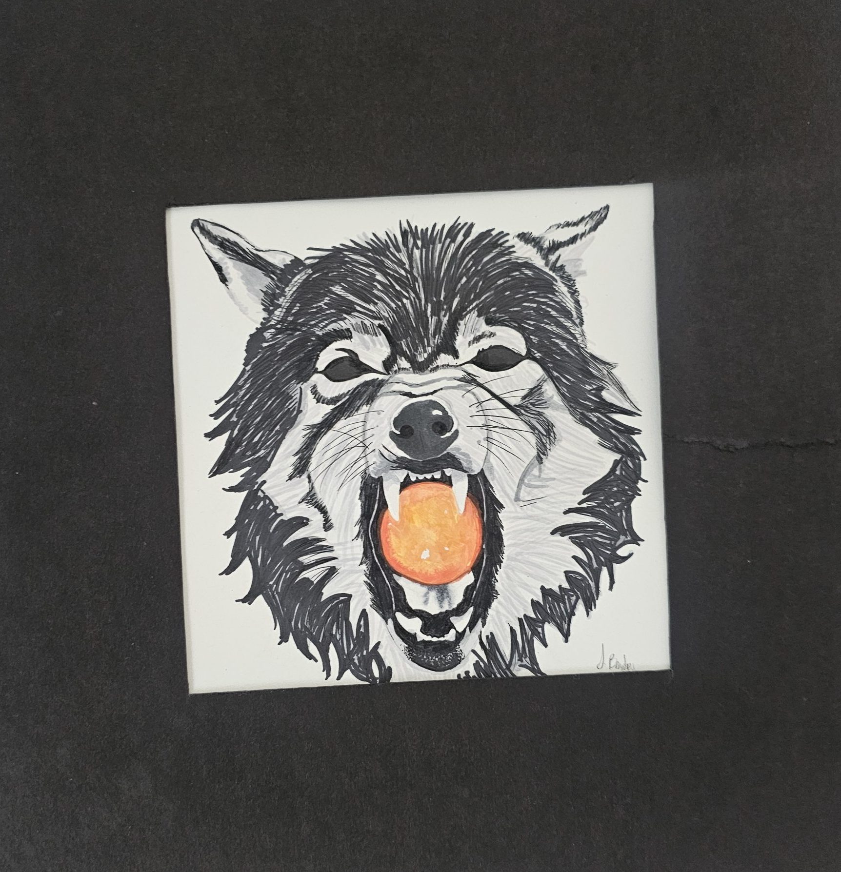 Wolf eating the sun